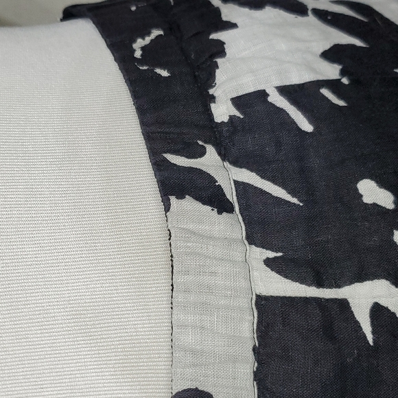 Black/white 100% linen skirt - Picture 6 of 6